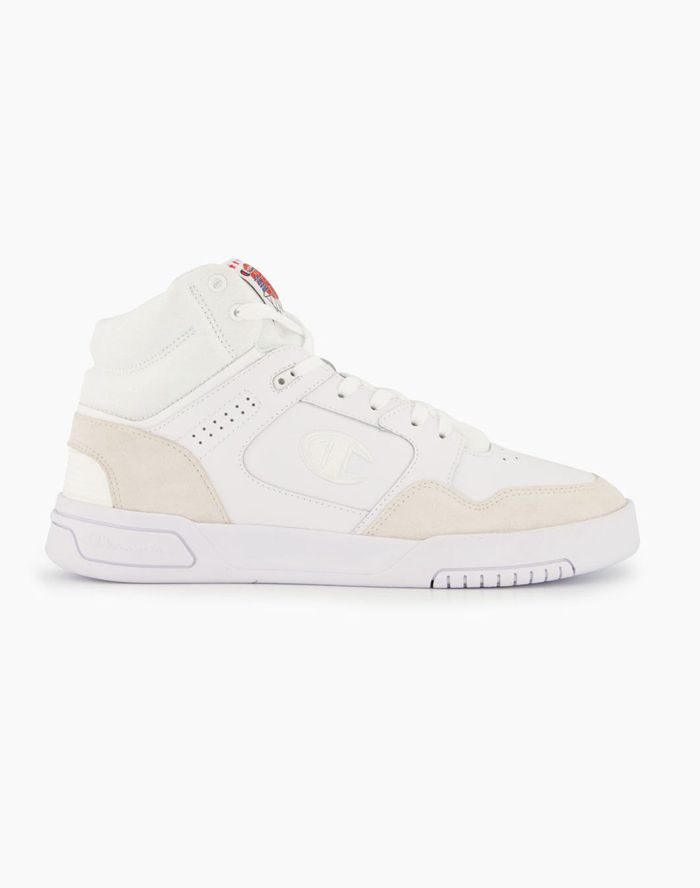 Champion Mens Sneakers NZ - Zone 80 Mid White ( 8273-PSLFB )